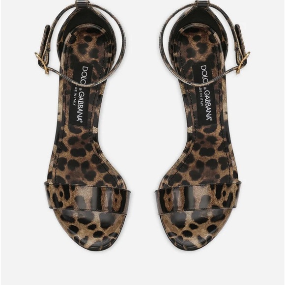 Printed polished calfskin Baroque DG sandals in Animal Print - Picture 5 of 7